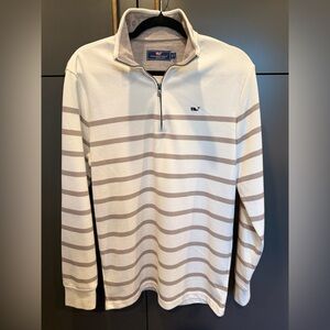 Vineyard Vines Breton Striped Quarter Zip Sweater Mens Size S